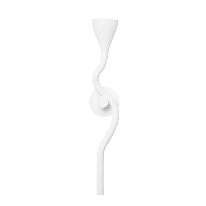 Anastasia 1-Light Wall Sconce in Gesso White 4.75L x 4.75W x 26H