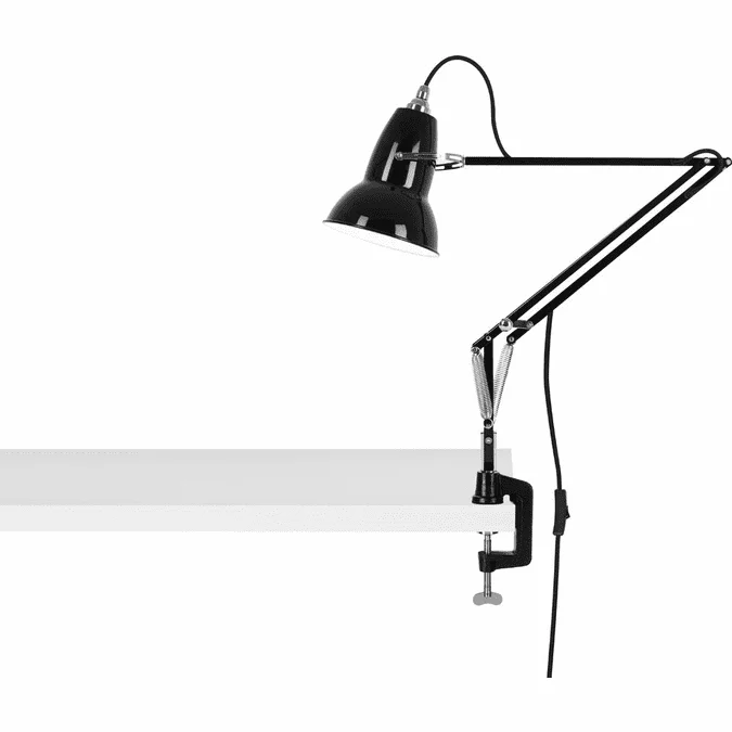 Anglepoise 32369 Original 1227 Contemporary Jet Black Mini Reading Light w/ Clamp