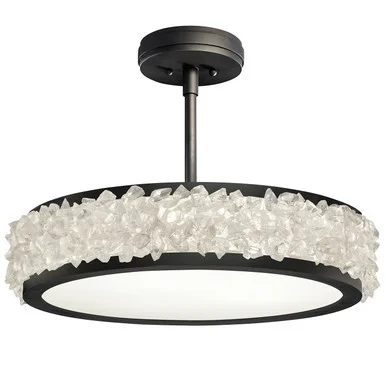 Arctic Halo Three Light Semi-Flush Mount in Black (48|879940-2ST)