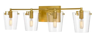 Arlo Four Light Bath in Black/Satin Brass (137|351B04BLSB)