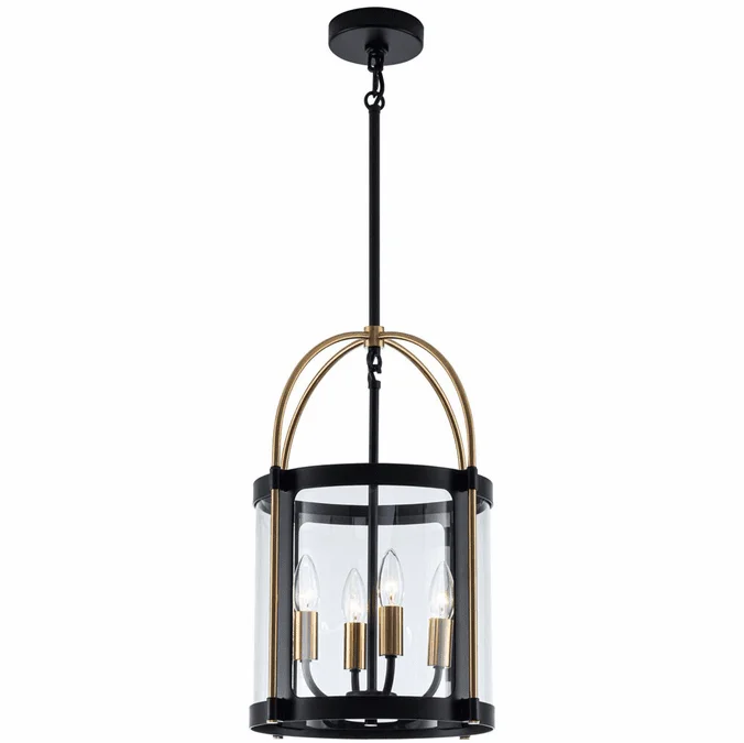 Artcraft AC11514BB Bonita Modern Black and Brushed Brass Pendant Lighting