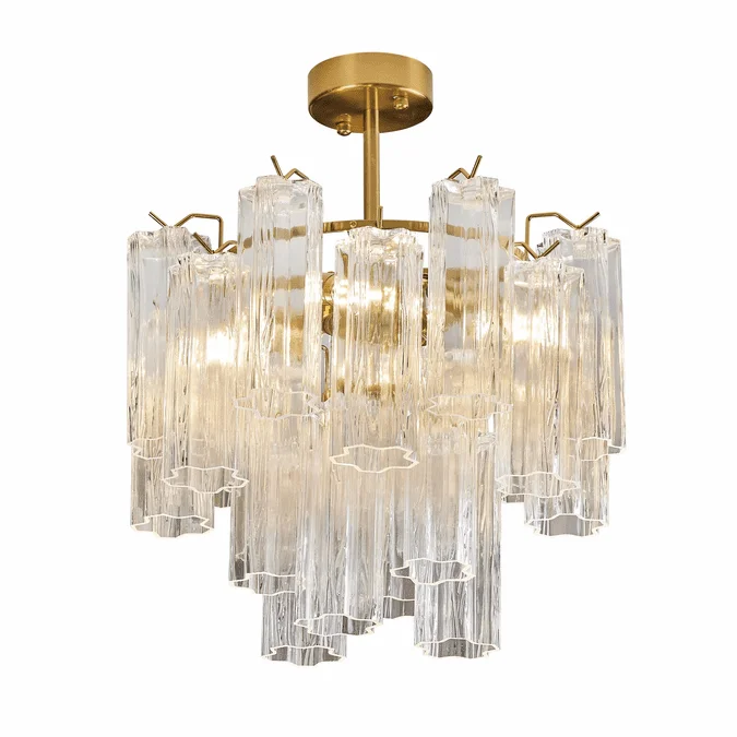 Artcraft AC12103BR Sophia Modern Brass Flush Ceiling Light Fixture