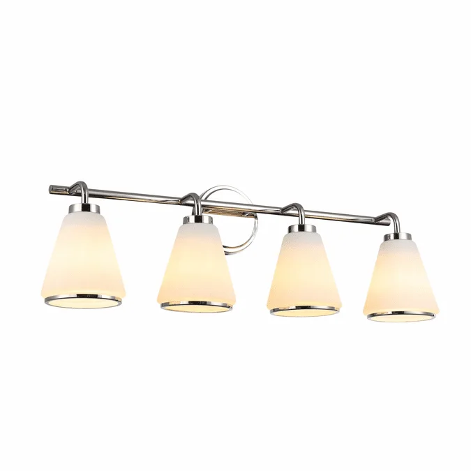 Artcraft AC12124PN Zoey Contemporary Polished Nickel 4-Light Bathroom Vanity Light