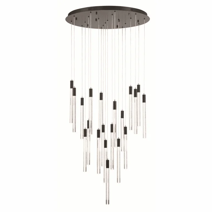 Artcraft AC12140BK Celine Modern Brass LED Multi Lighting Pendant