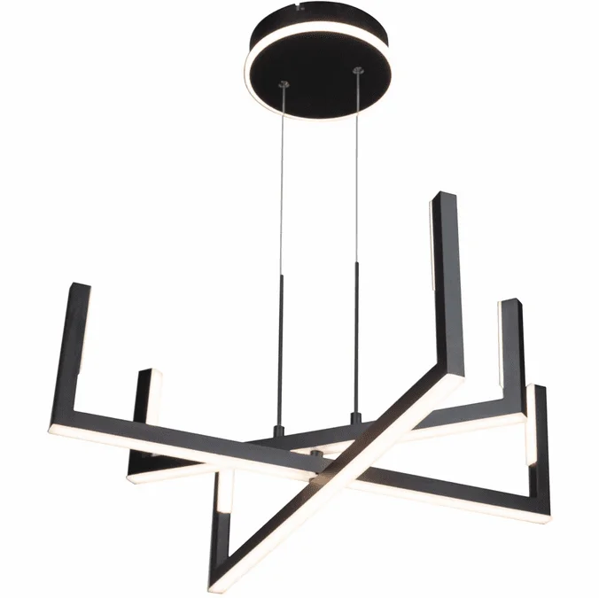 Artcraft AC6776BK Silicon Valley Modern Black LED Ceiling Chandelier