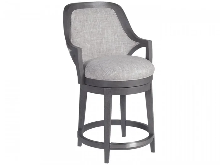 Artistica Home Appellation Upholstered Swivel Counter Stool in Misty Gray 2200-895-01