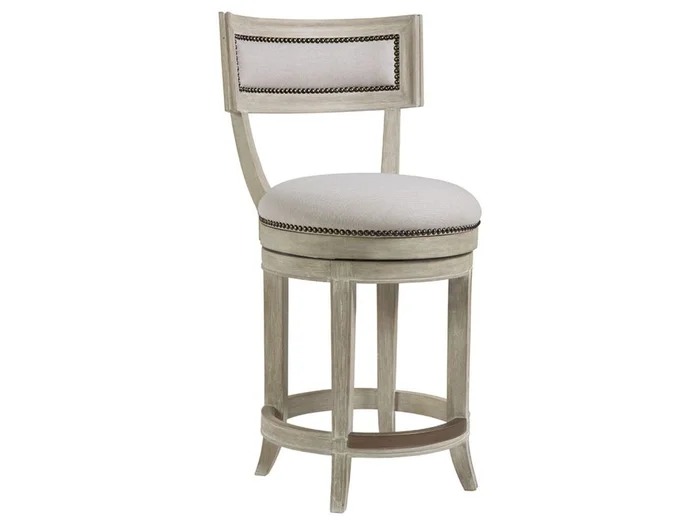 Artistica Home Cohesion Program Aperitif Swivel Counter Stool in Bianco 2000-895-40-01