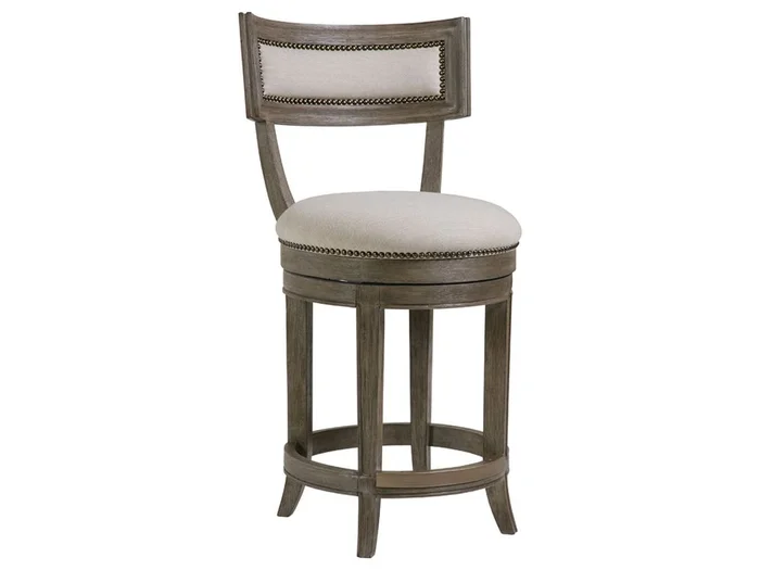 Artistica Home Cohesion Program Aperitif Swivel Counter Stool in Grigio 2000-895-41-01