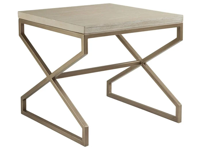 Artistica Home Cohesion Program Edict Square End Table in Bianco 2088-957-40
