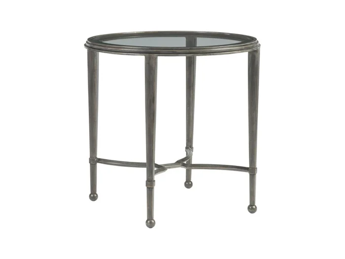 Artistica Home Metal Designs Sangiovese Round End Table in St. Laurent 2011-950-44