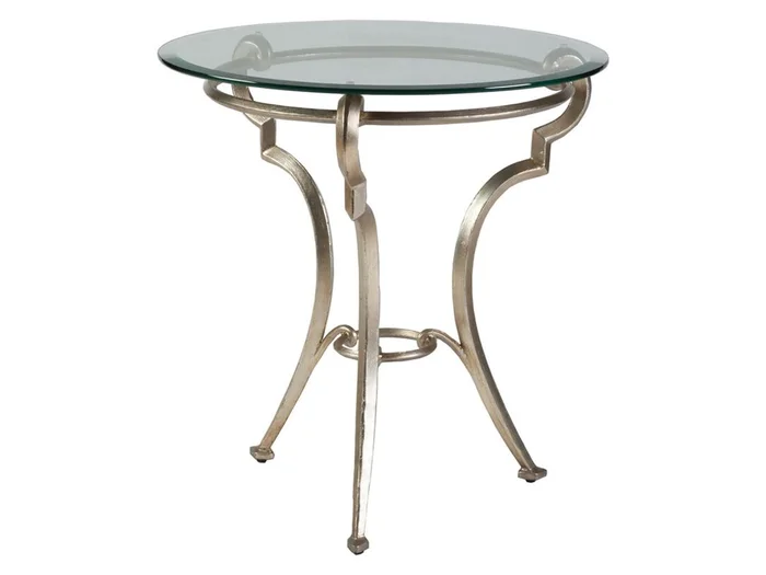 Artistica Home Signature Designs Colette Round End Table in Champagne Foil 2022-950C
