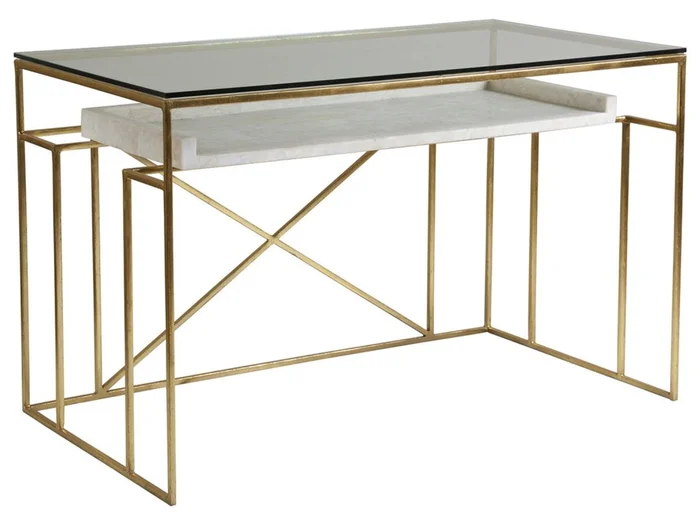Artistica Home Signature Designs Cumulus Writing Table in Gold Foil 2024-933C