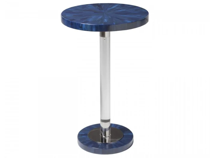 Artistica Home Signature Designs Invicta Round Spot Table in Navy Blue 2205-950