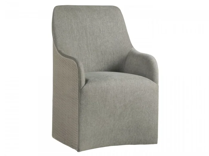 Artistica Home Signature Designs Riley Woven Arm Chair in White Gray 2146-881-01