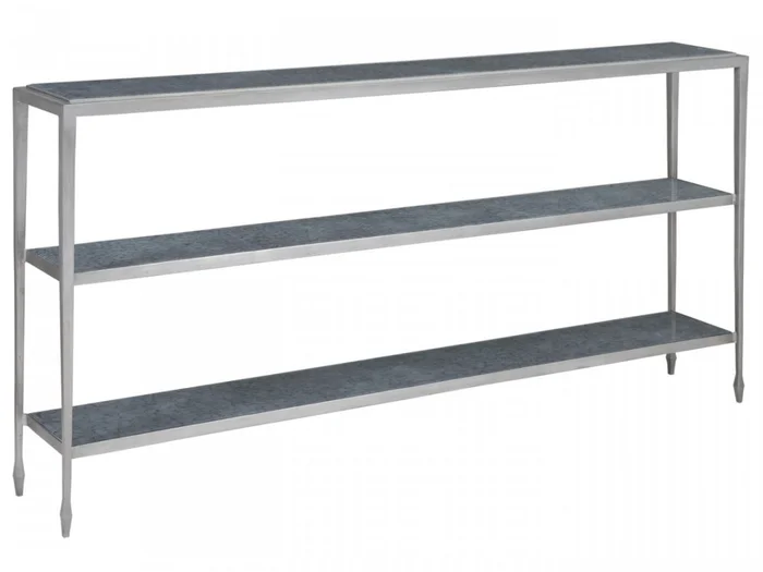 Artistica Home Signature Designs Sashay Silver Console in Antiqued Silver 2213-966C