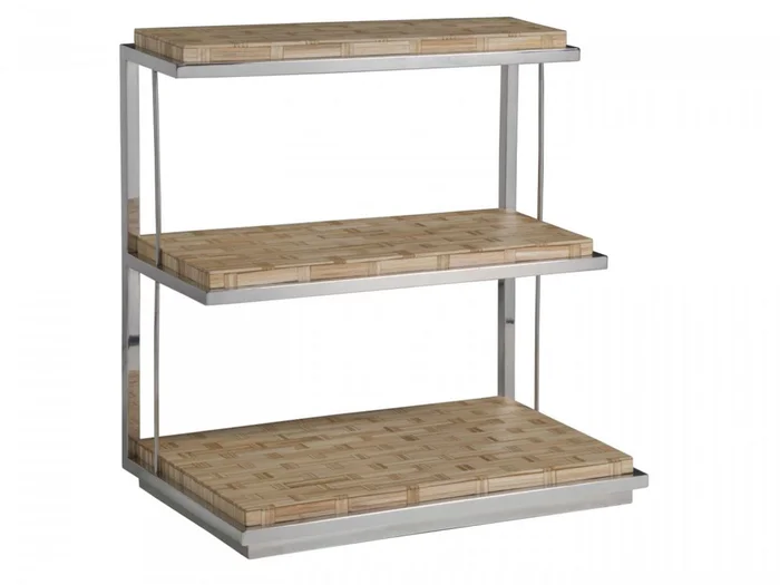 Artistica Home Signature Designs Thatch Three Tier Spot Table in Sliced Rattan 2126-955 CLOSEOUT