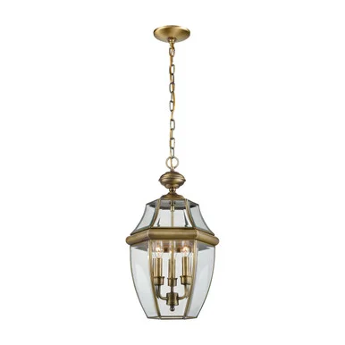 Ashford Three Light Outdoor Pendant in Antique Brass (45|8603EH/89)