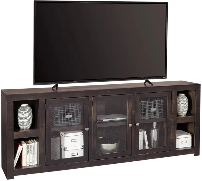 Aspenhome Avery Loft 84″ Console w/ 3 Doors in Ghost Black DY1263-GHT