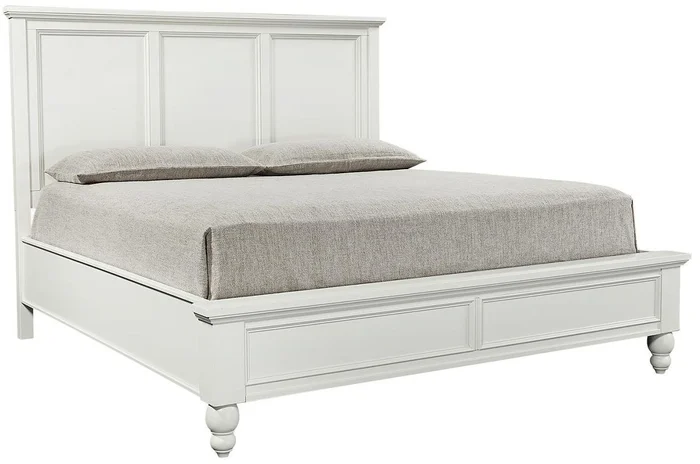 Aspenhome Cambridge Cal King Panel Bed in White EST SHIP TIME IS 2 WEEKS