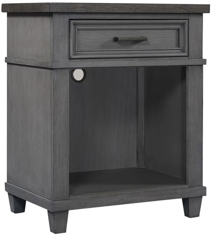 Aspenhome Caraway 1 Drawer Nightstand in Aged Slate I248-451N-SLT-1