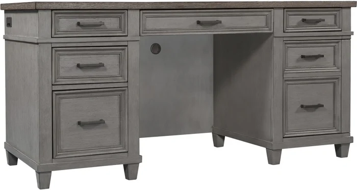 Aspenhome Caraway Credenza Desk in Aged Slate I248-316-SLT-1