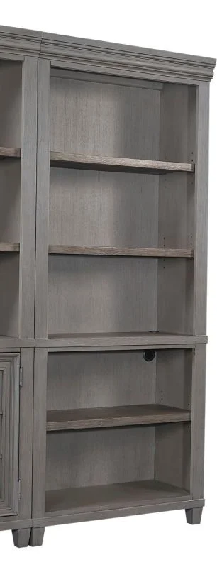 Aspenhome Caraway Open Bookcase in Aged Slate I248-333-SLT-1
