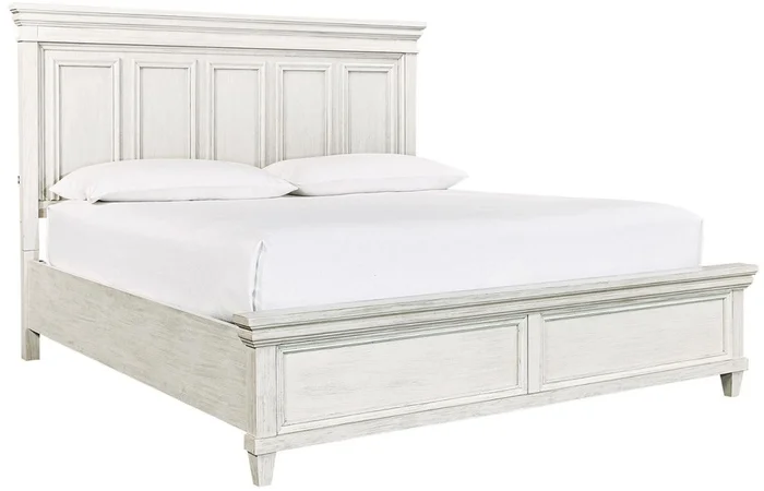 Aspenhome Caraway Queen Panel Bed in Aged Ivory EST SHIP TIME IS 2 WEEKS