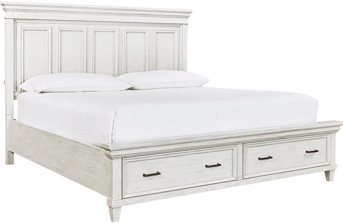 Aspenhome Caraway Queen Storage Bed in Aged Ivory EST SHIP TIME IS 2 WEEKS