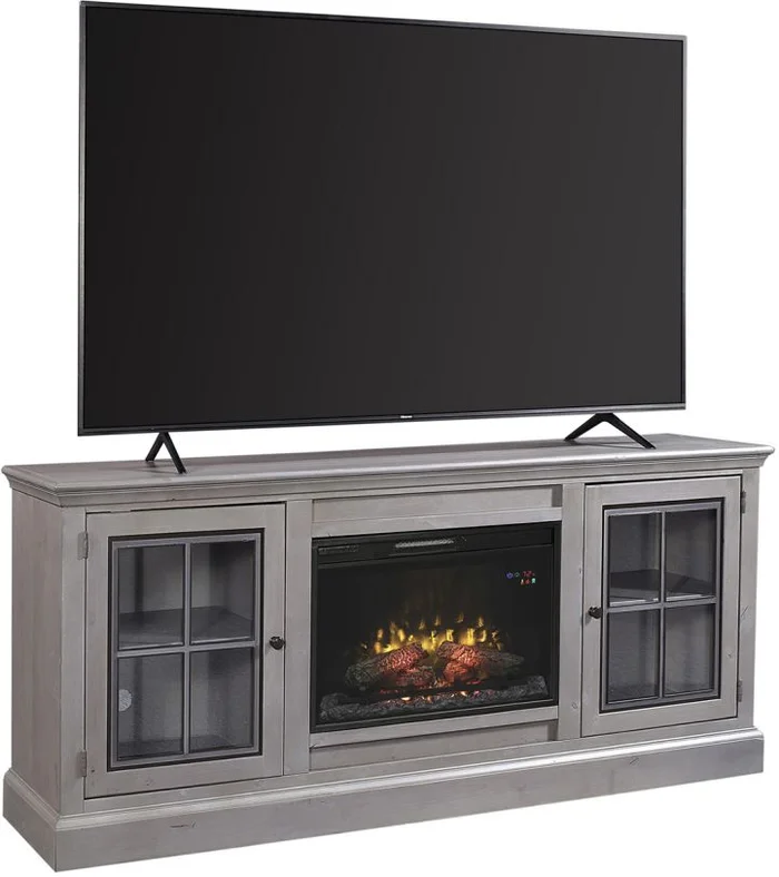 Aspenhome Churchill 76″ Fireplace Console in Smokey Grey DR1950-GRY