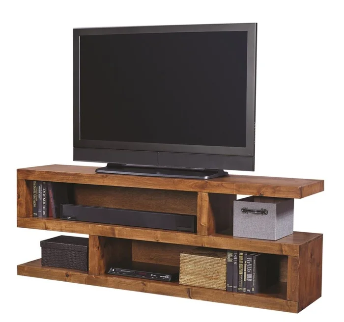 Aspenhome Contemporary Alder 74″ Open S Console in Fruitwood DL1075-FRT EST SHIP TIME IS 2 WEEKS