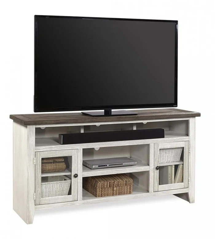 Aspenhome Eastport 65″ Console with 2 Doors in Drifted White WME1065-DWT