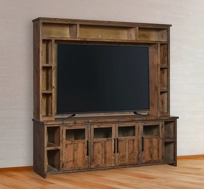 Aspenhome Finnegan 98″ Console with Hutch in Brown DTT1270-SBR;DTT1270H-SBR