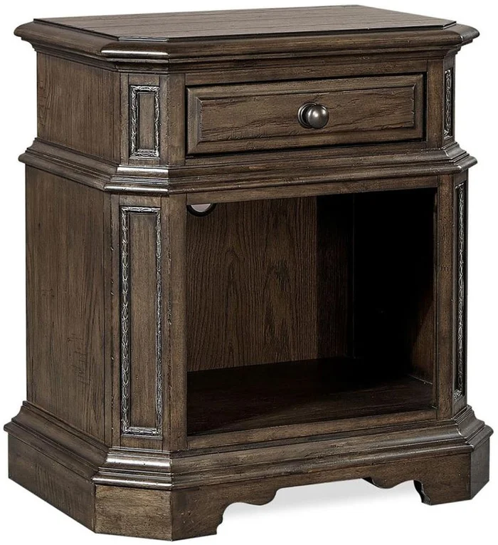 Aspenhome Foxhill 1 Drawer Nightstand in Dark Truffle I201-451