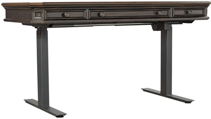 Aspenhome Hampton 62″ Lift Desk Top and Base in Black Cherry I242-360T EST SHIP TIME IS 2 WEEKS