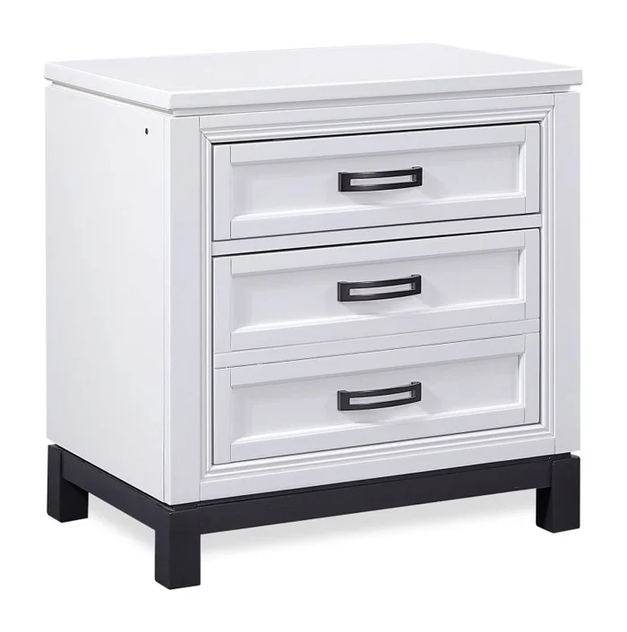 Aspenhome Hyde Park Liv360 2 Drawer Nightstand in White I32-450-WHT EST SHIP TIME IS 2 WEEKS