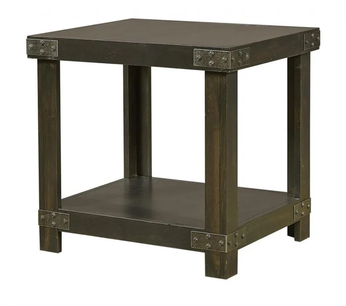 Aspenhome Industrial End Table in Ghost Black DN914-GHT