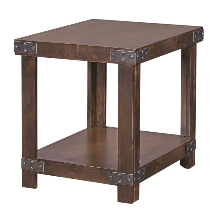 Aspenhome Industrial End Table in Tobacco DN914-TOB EST SHIP TIME IS 2 WEEKS