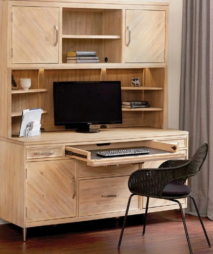 Aspenhome Maddox Credenza w/ Hutch in Biscotti