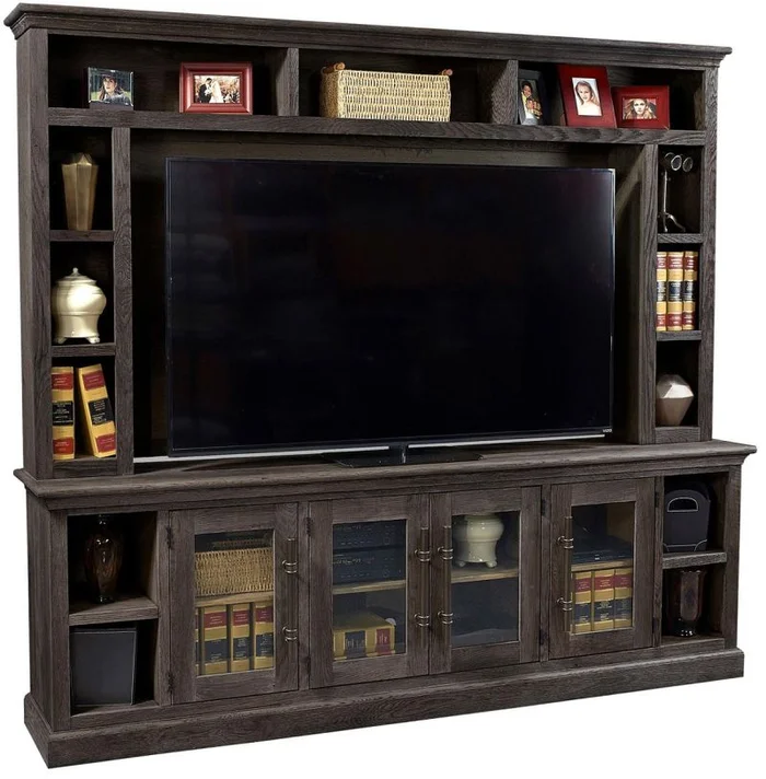 Aspenhome Manchester 97″Console and Hutch in Barnhouse Brown EST SHIP TIME IS 2 WEEKS