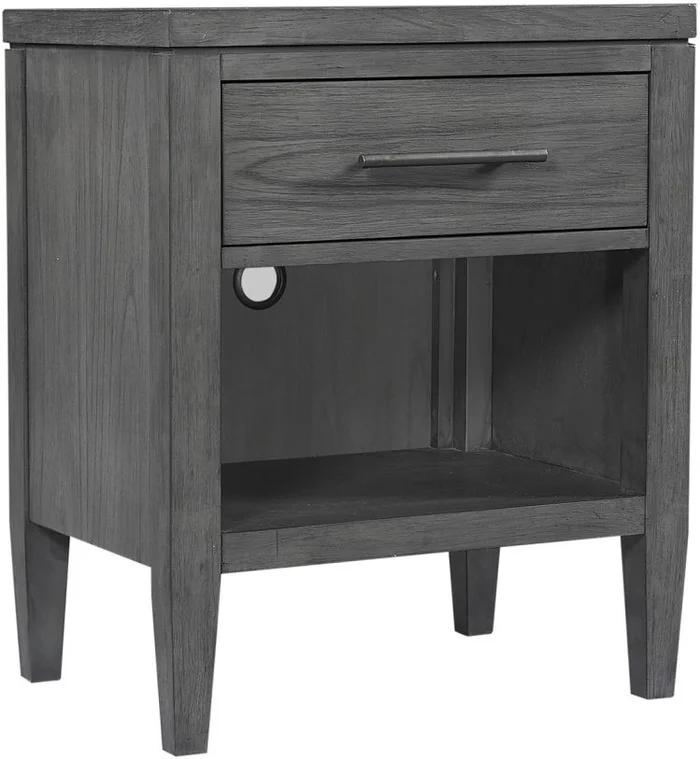 Aspenhome Preston 1 Drawer Nightstand in Urbane Grey I597-451