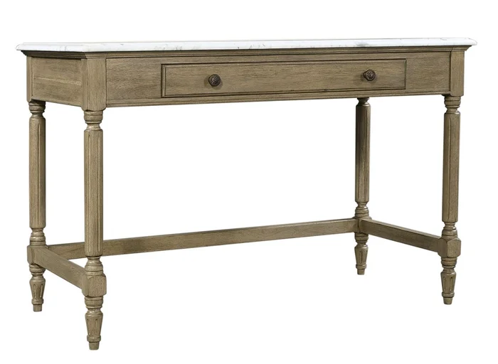Aspenhome Provence Writing Desk with Marble Top I222-348WD EST SHIP TIME IS 2 WEEKS