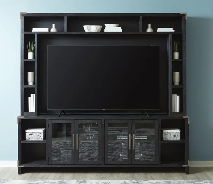 Aspenhome Quincy 97″ Console w/ Hutch in Vintage Black