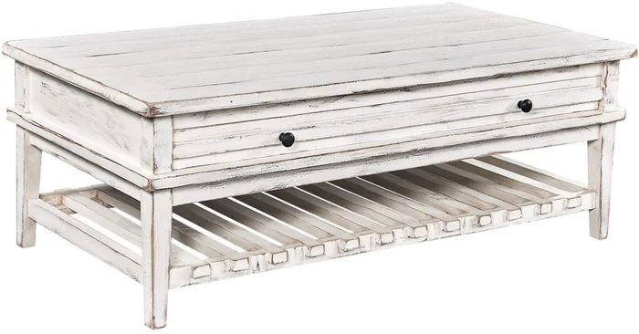 Aspenhome Reeds Farm Cocktail Table in Weathered White I358-9100-WWT