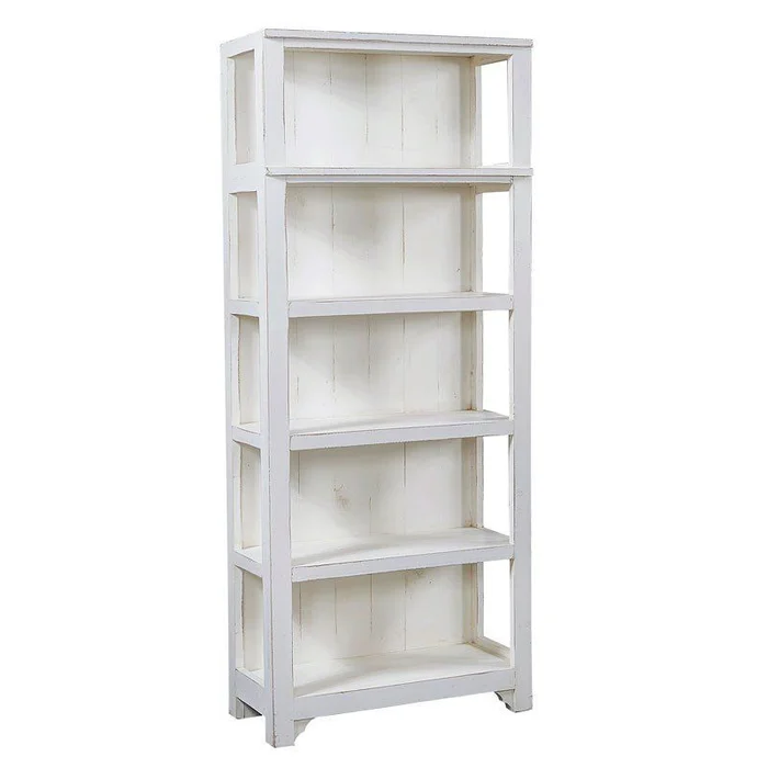 Aspenhome Reeds Farm Open Bookcase in Weathered White I358-333-WWT