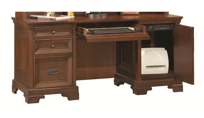 Aspenhome Richmond 66″ Credenza Desk in Charleston Brown I40-316 EST SHIP TIME IS 2 WEEKS