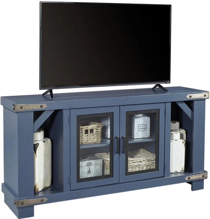 Aspenhome Sawyer 64″Console in Malta Blue MO1240-MBL EST SHIP TIME IS 2 WEEKS