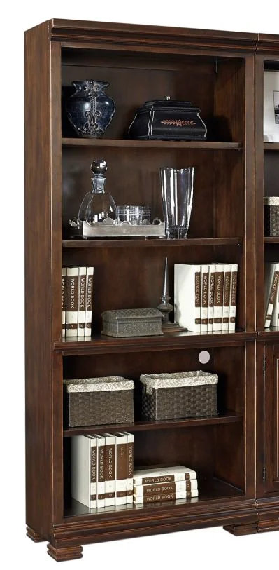 Aspenhome Weston Open Bookcase in Brown I35-333 EST SHIP TIME IS 2 WEEKS