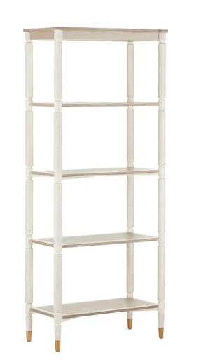 Aster Collection Etagere in Off White/Fog/Brass (142|3000-0203)