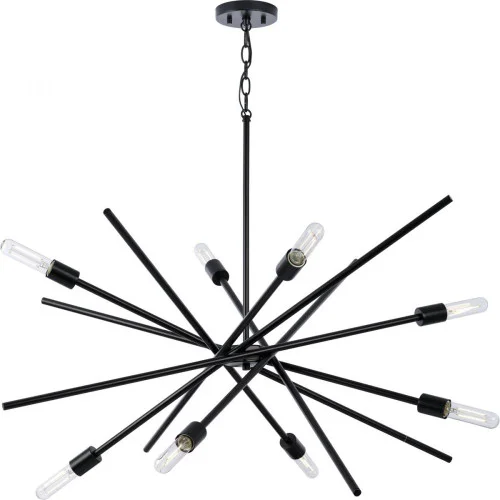 Astra Collection Eight-Light 42” Matte Black Modern Chandelier (149|P400109-31M)
