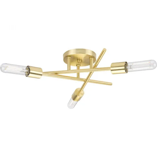 Astra Collection Three-Light 18” Satin Brass Modern Semi-Flush Mount Light (149|P350225-012)